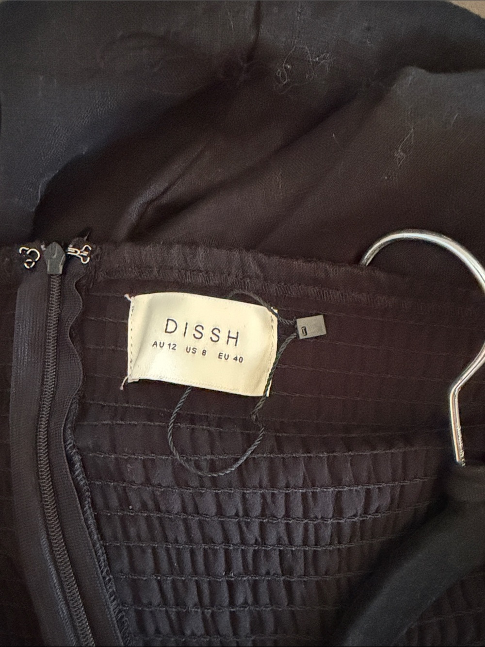 Black Linen Ruched Dress - Picture 5 of 5
